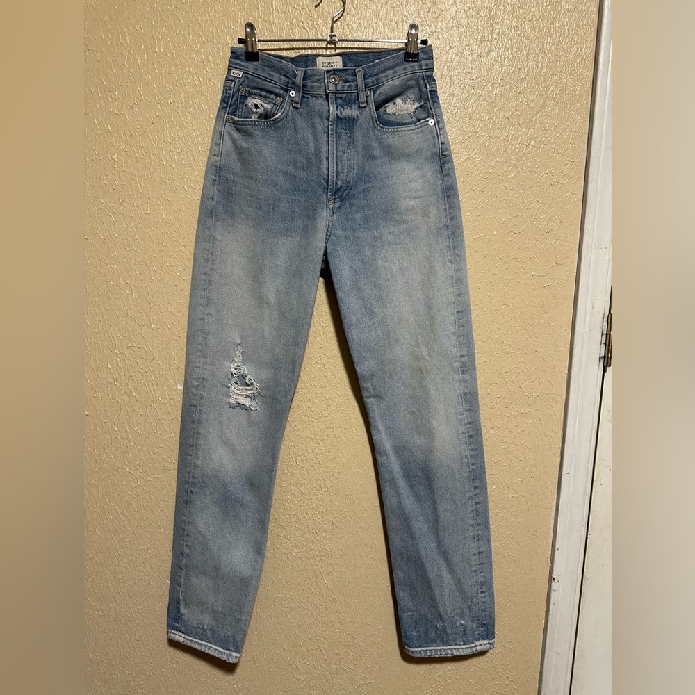 Citizens of Humanity Eva Jeans Size 23 High Rise‎ Distressed Hidden Button Fly
